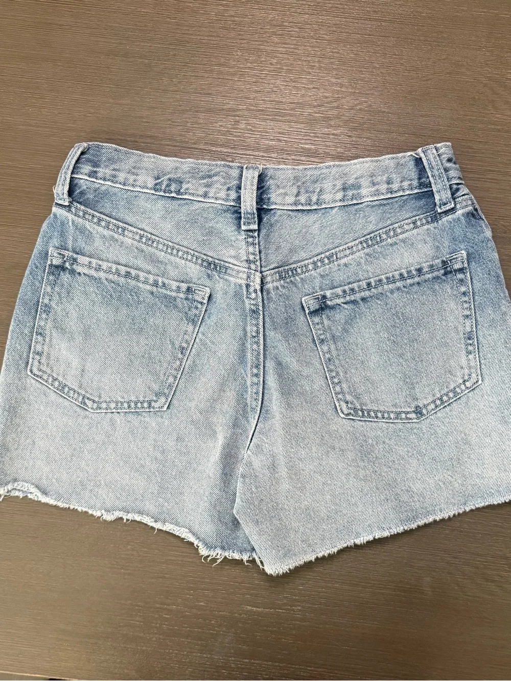Old Navy Girls Light Blue Denim Shorts with Daisy Studs
